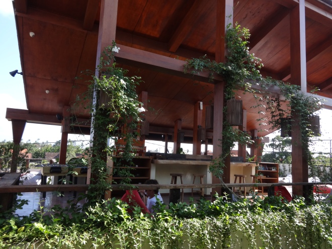 Roof deck for yoga, games, and leisure at Sedasa Lodge